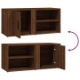 Mueble TV 2 uds madera contrachapada roble marrón 80x31,5x36cm de vidaXL, Muebles TV - Ref: Foro24-819451, Precio: 72,76 €, D...