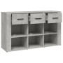 Aparador de madera contrachapada gris hormigón 100x30x59,5 cm de vidaXL, Aparadores - Ref: Foro24-821008, Precio: 86,36 €, De...