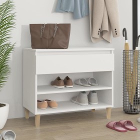 Mueble zapatero madera contrachapada blanco 70x36x60 cm de vidaXL, Zapateros y organizadores de calzado - Ref: Foro24-819756,...