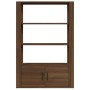 Aparador de madera contrachapada marrón roble 80x30x119,5 cm de vidaXL, Aparadores - Ref: Foro24-819475, Precio: 93,78 €, Des...