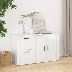 Glossy white plywood sideboard 100x33x59.5 cm by vidaXL, Sideboards - Ref: Foro24-820998, Price: 103,79 €, Discount: %