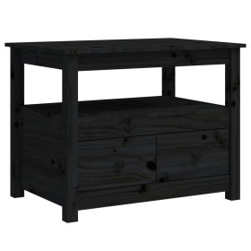 Mesa de centro de madera maciza de pino negro 71x49x55 cm de vidaXL, Mesas de centro - Ref: Foro24-820940, Precio: 101,99 €, ...