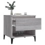 Mesa auxiliar de madera contrachapada gris Sonoma 50x46x50 cm de vidaXL, Mesas auxiliares - Ref: Foro24-819560, Precio: 52,72...