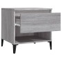 Mesa auxiliar de madera contrachapada gris Sonoma 50x46x50 cm de vidaXL, Mesas auxiliares - Ref: Foro24-819560, Precio: 52,72...