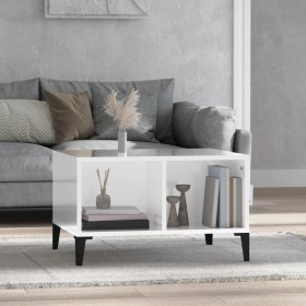 Glossy white plywood coffee table 60x50x36.5 cm by vidaXL, Coffee table - Ref: Foro24-821038, Price: 35,62 €, Discount: %