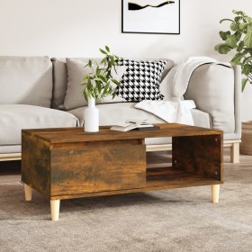 Smoked oak plywood coffee table 90x50x36.5 cm by vidaXL, Coffee table - Ref: Foro24-821049, Price: 45,67 €, Discount: %