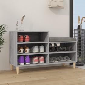 Sonoma gray plywood shoe cabinet 102x36x60 cm by vidaXL, Shoe racks and shoe organizers - Ref: Foro24-819730, Price: 48,41 €,...