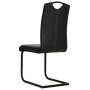 Cantilever dining chairs 6 units black synthetic leather by vidaXL, dining chairs - Ref: Foro24-275463, Price: 412,36 €, Disc...