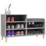 Mueble zapatero madera contrachapada gris Sonoma 102x36x60 cm de vidaXL, Zapateros y organizadores de calzado - Ref: Foro24-8...