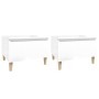 2 auxiliary tables plywood white gloss 50x46x35 cm by vidaXL, Side tables - Ref: Foro24-819505, Price: 51,99 €, Discount: %