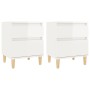 Nightstands 2 units glossy white 40x35x50 cm by vidaXL, Lockers and storage cabinets - Ref: Foro24-821831, Price: 72,98 €, Di...