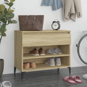 Shoe cabinet made of Sonoma oak plywood 70x36x60 cm by vidaXL, Shoe racks and shoe organizers - Ref: Foro24-819767, Price: 44...