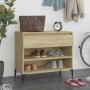 Mueble zapatero madera contrachapada roble Sonoma 70x36x60 cm de vidaXL, Zapateros y organizadores de calzado - Ref: Foro24-8...