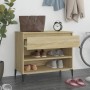 Mueble zapatero madera contrachapada roble Sonoma 70x36x60 cm de vidaXL, Zapateros y organizadores de calzado - Ref: Foro24-8...