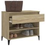 Mueble zapatero madera contrachapada roble Sonoma 70x36x60 cm de vidaXL, Zapateros y organizadores de calzado - Ref: Foro24-8...