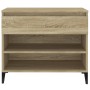 Mueble zapatero madera contrachapada roble Sonoma 70x36x60 cm de vidaXL, Zapateros y organizadores de calzado - Ref: Foro24-8...