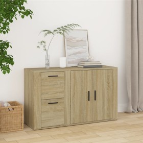 Oak Sonoma plywood sideboard 100x33x59.5 cm by vidaXL, Sideboards - Ref: Foro24-820999, Price: 99,98 €, Discount: %