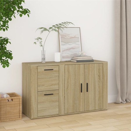 Oak Sonoma plywood sideboard 100x33x59.5 cm by vidaXL, Sideboards - Ref: Foro24-820999, Price: 103,37 €, Discount: %