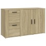 Oak Sonoma plywood sideboard 100x33x59.5 cm by vidaXL, Sideboards - Ref: Foro24-820999, Price: 103,37 €, Discount: %