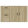 Oak Sonoma plywood sideboard 100x33x59.5 cm by vidaXL, Sideboards - Ref: Foro24-820999, Price: 103,37 €, Discount: %