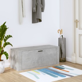 Mueble zapatero pared contrachapada gris hormigón 100x35x38 cm de vidaXL, Zapateros y organizadores de calzado - Ref: Foro24-...