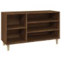 Mueble zapatero madera contrachapada roble marrón 102x36x60 cm de vidaXL, Zapateros y organizadores de calzado - Ref: Foro24-...