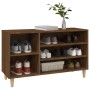 Mueble zapatero madera contrachapada roble marrón 102x36x60 cm de vidaXL, Zapateros y organizadores de calzado - Ref: Foro24-...