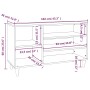 Schuhschrank aus braunem Eichensperrholz, 102 x 36 x 60 cm von vidaXL, Schuhregale und Schuhorganisatoren - Ref: Foro24-81974...