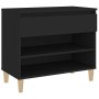 Mueble zapatero madera contrachapada negro 70x36x60 cm de vidaXL, Zapateros y organizadores de calzado - Ref: Foro24-819757, ...