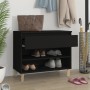 Mueble zapatero madera contrachapada negro 70x36x60 cm de vidaXL, Zapateros y organizadores de calzado - Ref: Foro24-819757, ...