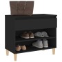 Mueble zapatero madera contrachapada negro 70x36x60 cm de vidaXL, Zapateros y organizadores de calzado - Ref: Foro24-819757, ...