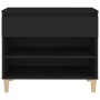 Mueble zapatero madera contrachapada negro 70x36x60 cm de vidaXL, Zapateros y organizadores de calzado - Ref: Foro24-819757, ...