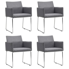 Dining chairs 4 units light gray fabric by vidaXL, dining chairs - Ref: Foro24-275578, Price: 386,99 €, Discount: %