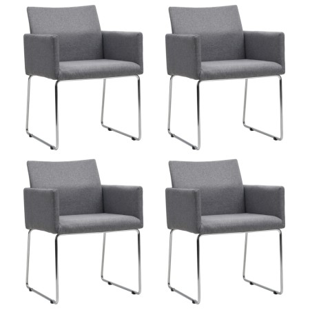 Dining chairs 4 units light gray fabric by vidaXL, dining chairs - Ref: Foro24-275578, Price: 386,87 €, Discount: %