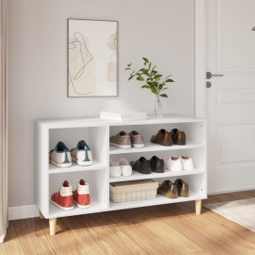 Mueble zapatero madera contrachapada blanco 102x36x60 cm de vidaXL, Zapateros y organizadores de calzado - Ref: Foro24-819740...