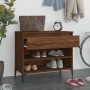 Mueble zapatero madera contrachapada roble marrón 70x36x60 cm de vidaXL, Zapateros y organizadores de calzado - Ref: Foro24-8...