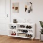 Mueble zapatero madera contrachapada blanco 102x36x60 cm de vidaXL, Zapateros y organizadores de calzado - Ref: Foro24-819740...