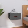 Gray wall-mounted bedside table 40x29.5x22 cm by vidaXL, Lockers and storage cabinets - Ref: Foro24-820990, Price: 33,99 €, D...