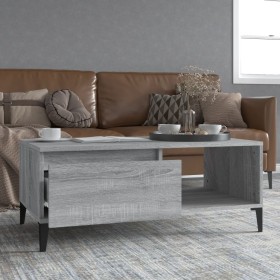 Gray Sonoma plywood coffee table 90x50x36.5 cm by vidaXL, Coffee table - Ref: Foro24-821058, Price: 71,14 €, Discount: %