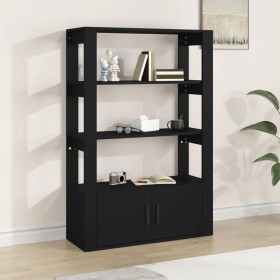 Aparador de madera contrachapada negro 80x30x119,5 cm de vidaXL, Aparadores - Ref: Foro24-819469, Precio: 91,99 €, Descuento: %