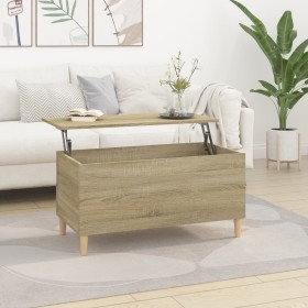 Mesa de centro madera contrachapada roble Sonoma 90x44,5x45 cm de vidaXL, Mesas de centro - Ref: Foro24-819583, Precio: 68,99...