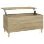 Mesa de centro madera contrachapada roble Sonoma 90x44,5x45 cm de vidaXL, Mesas de centro - Ref: Foro24-819583, Precio: 68,58...