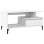 Mesa de centro madera contrachapada blanca 90x49x45 cm de vidaXL, Mesas de centro - Ref: Foro24-819620, Precio: 72,99 €, Desc...