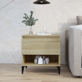 Sonoma oak plywood side table 50x46x50 cm by vidaXL, Side tables - Ref: Foro24-819554, Price: 50,87 €, Discount: %