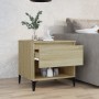 Mesa auxiliar madera contrachapada roble Sonoma 50x46x50 cm de vidaXL, Mesas auxiliares - Ref: Foro24-819554, Precio: 50,87 €...