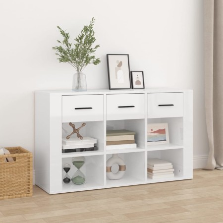 Hochglanzweißes Sperrholz-Sideboard 100 x 30 x 59,5 cm von vidaXL, Sideboards - Ref: Foro24-821006, Preis: 98,99 €, Rabatt: %