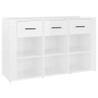 Aparador de madera contrachapada blanco brillo 100x30x59,5 cm de vidaXL, Aparadores - Ref: Foro24-821006, Precio: 98,46 €, De...