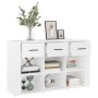 Aparador de madera contrachapada blanco brillo 100x30x59,5 cm de vidaXL, Aparadores - Ref: Foro24-821006, Precio: 98,46 €, De...