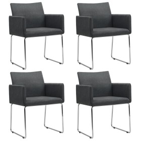 Dining chairs 4 units dark gray fabric by vidaXL, dining chairs - Ref: Foro24-275580, Price: 364,79 €, Discount: %