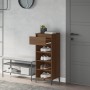 Schuhschrank aus braunem Eichensperrholz, 40 x 36 x 105 cm von vidaXL, Schuhregale und Schuhorganisatoren - Ref: Foro24-81978...